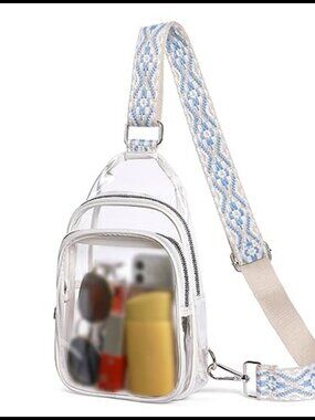 Clear Crossbody Bag Stadium Approved Transparent TPU Sling Purses